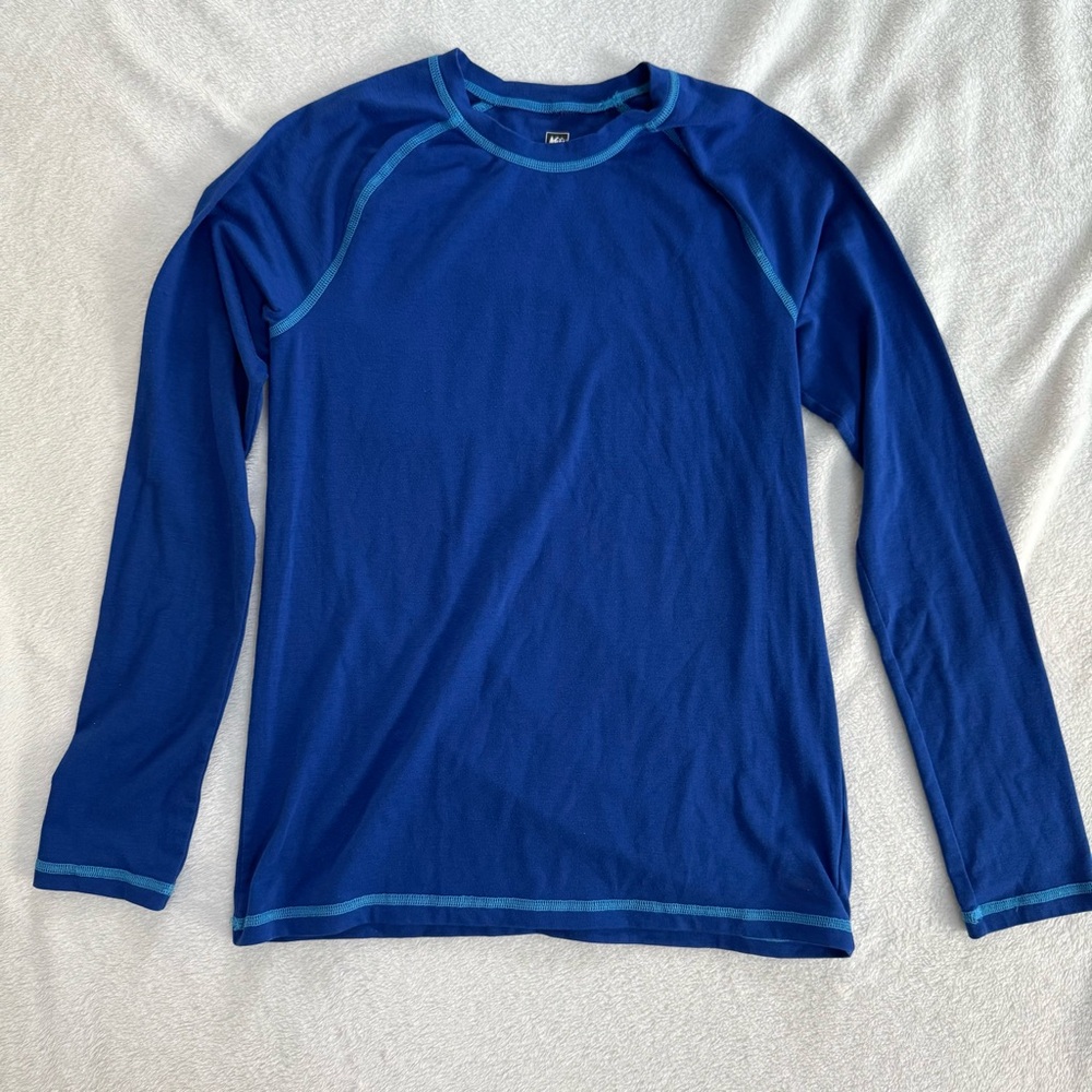REI Kids' Blue Long Sleeve Base Layer Shirt XL